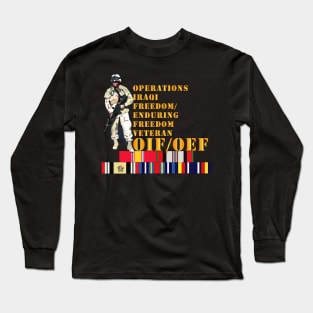 Soldier - OIF-OEF w SVC Ribbons Long Sleeve T-Shirt